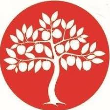 immagine albero su sfondo rosso